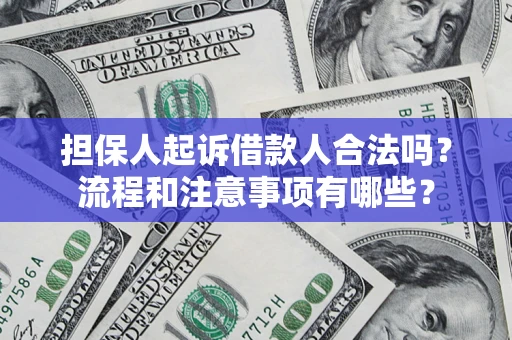 北京担保人起诉借款人合法吗？流程和注意事项有哪些？