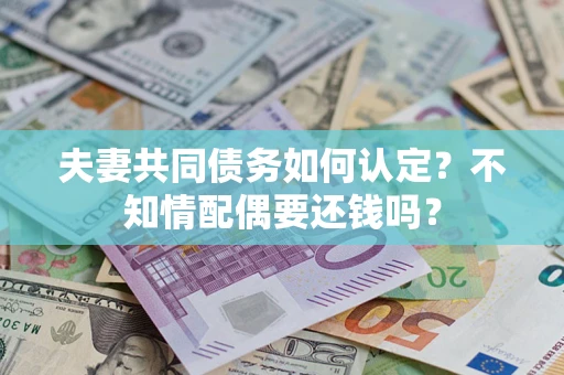 北京夫妻共同债务如何认定？不知情配偶要还钱吗？