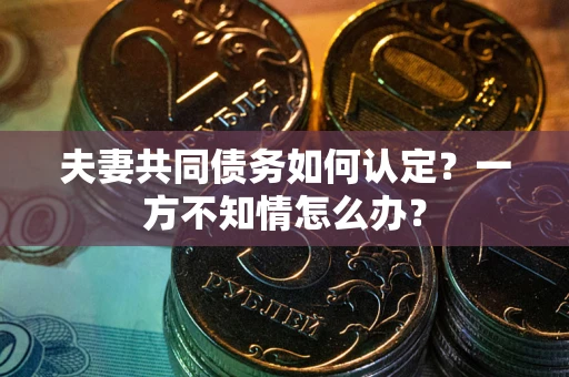 北京夫妻共同债务如何认定？一方不知情怎么办？