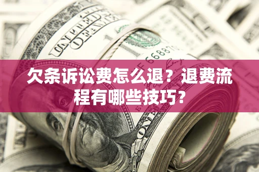北京欠条诉讼费怎么退？退费流程有哪些技巧？