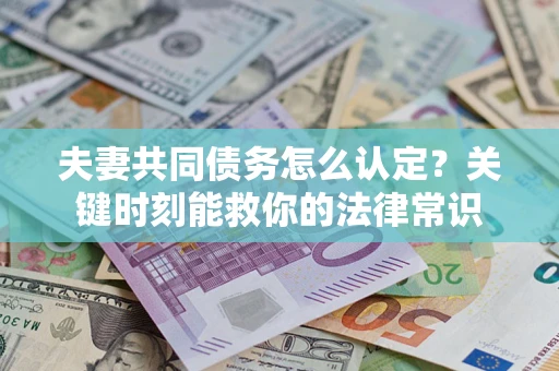 北京夫妻共同债务怎么认定？关键时刻能救你的法律常识