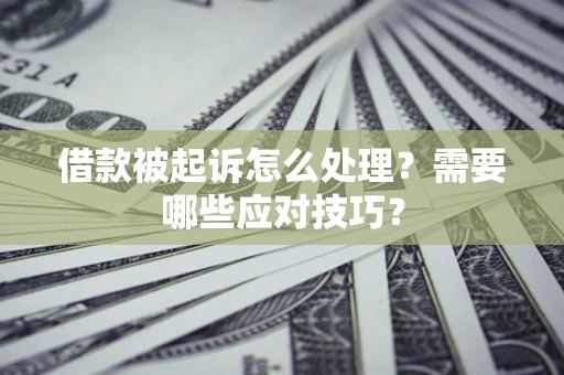 北京借款被起诉怎么处理？需要哪些应对技巧？
